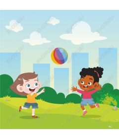 Playful kids Fun outdoors