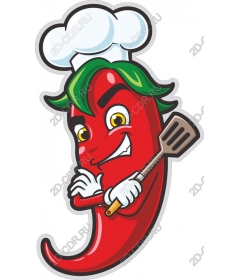  Chef with spicy chili