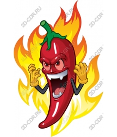  Fire cartoon-chili pepper
