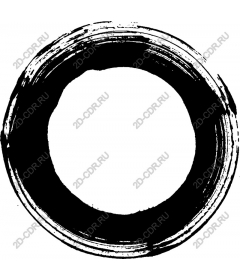  Black circle, hand-painted