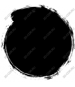 Fat black circular brush strokes