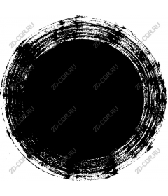  Circular black brush strokes