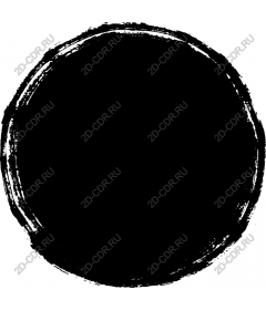  A circle with brush strokes handmade