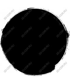 Circular black brush strokes