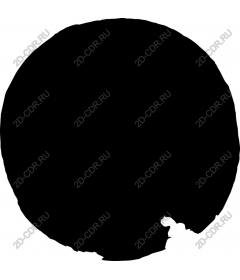  Black circle with the blot