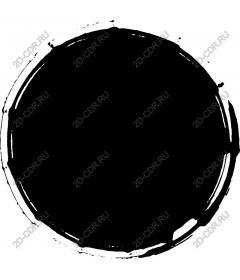  Black ink circle