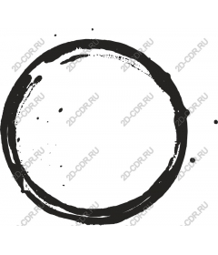  Black ink circle