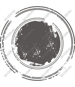 Vintage grunge round frame
