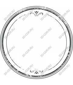Vintage decorative round frame