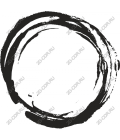 Vintage brushstroke Circle