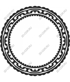  Elegant black round frame