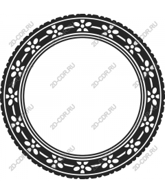  Elegant round decorative frame