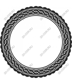  Elegant round frame with a pattern