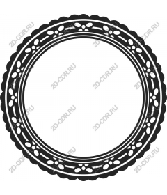  Elegant scalloped floral frame