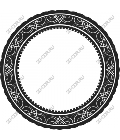 Exquisite black round frame