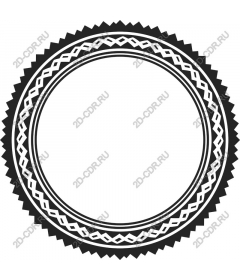  Elegant round emblem