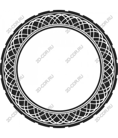 Exquisite black and white round frame