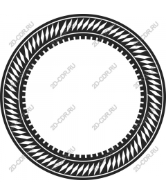  Complex geometric round frame