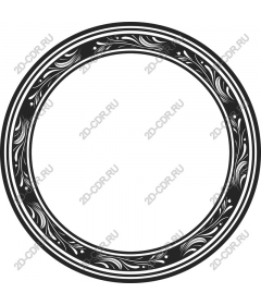 Vintage decorative round frame
