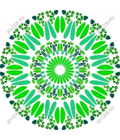 Green floral mandala