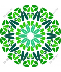  Bright green mandala