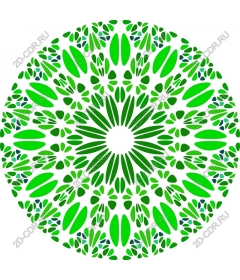 Elegant green floral mandala