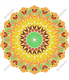  Bright geometric mandala