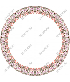 Floral round frame