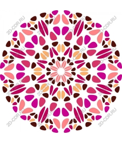  Bright floral mandala