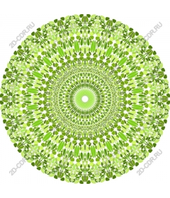  Lush green floral mandala