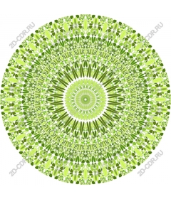Green floral mandala