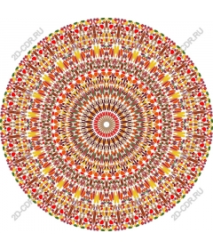  Bright floral mandala