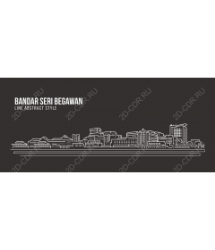  Abstract the skyline of Bandar Seri Begawan