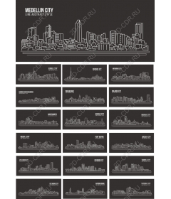 Набор «Городской горизонт» — штриховое искусство