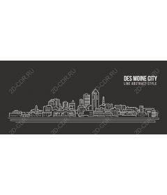  Abstract city line des Moines