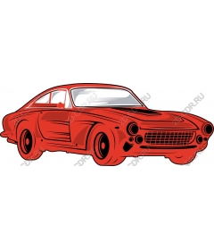  Bright red sports car