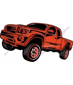 Динамичный оранжевый пикап