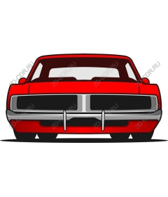  Classic red muscle car
