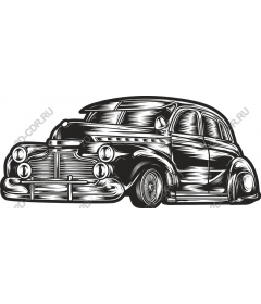  Рисунок классического старинного автомобиля