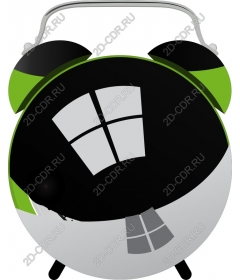 Green and black retro alarm clock