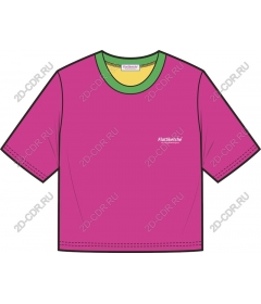  T-shirt short sleeve color Magenta