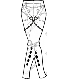 Pants in the style of a cheeky fashion