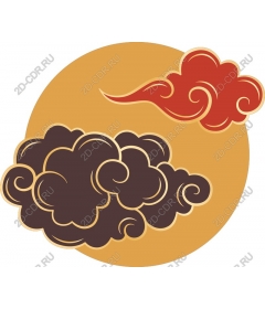  Traditional stylized clouds — symbol of strength and peace