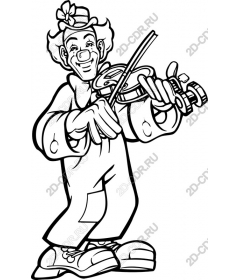  Clown playing the violin