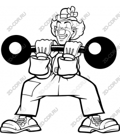  Fancy clown weightlifting