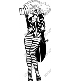  Clown inspired by the Mad Hatter