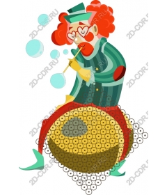  Clown blowing bubbles