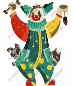 Whimsical circus clown