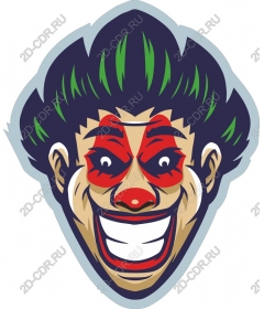  Bright clown face