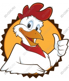 Funny cartoon chicken